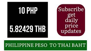 Philippine Peso to Thai Baht Currency Exchange Rates Today 21 January 2025