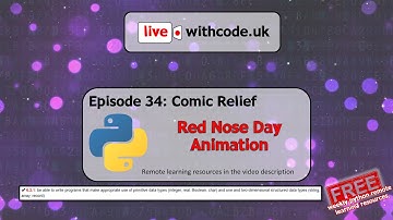 Micro:bit Red Nose Day in python: Episode 34 of live.withcode.uk