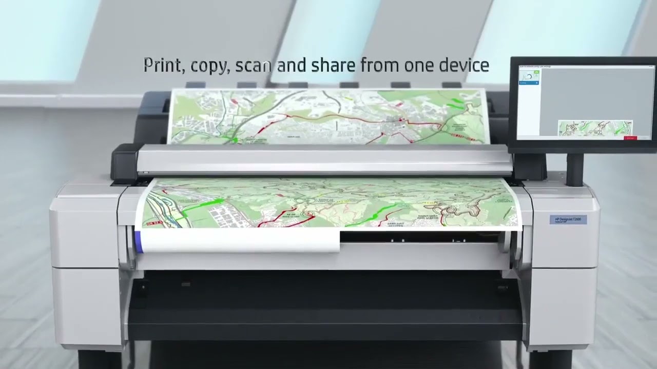 HP DesignJet T1600 Printer & DesignJet T2600 MFP YouTube