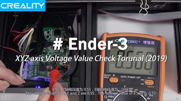 How to | Creality Ender-3 XYZ Axis Voltage Value Check Torurial (2019)