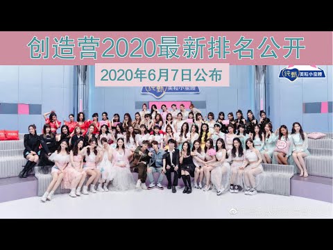 创造营2020最新排名  你撑腰的神仙妹妹抢到出道位了吗？