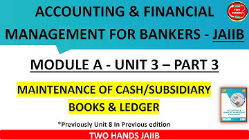 UNIT 3 PART 3 I JAIIB AFMB I PREVIOUSLY MODULE B UNIT 8 PART 3 | JAIIB | TWO HANDS JAIIB