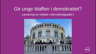 Agenda-frokost: Gir unge blaffen i demokratiet?