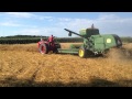 John Deere 42 combine harvesting oats 2015