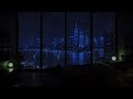 💤 Rain on Window in Dark Bedroom (No Ads) | 8 Hours Cozy Rain Night Ambience