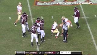 Florida State QB EJ Manuel vs Virginia Tech ᴴᴰ