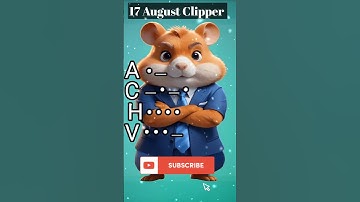 17 August Morse Code Hamster Kombat | 1Million Coin Daily Cipher | Hamster Kombat Today Daily Cipher
