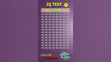 Find CR where? | Brain Teaser IQ Test #shorts #different #puzzles #opticalillusion #quiz