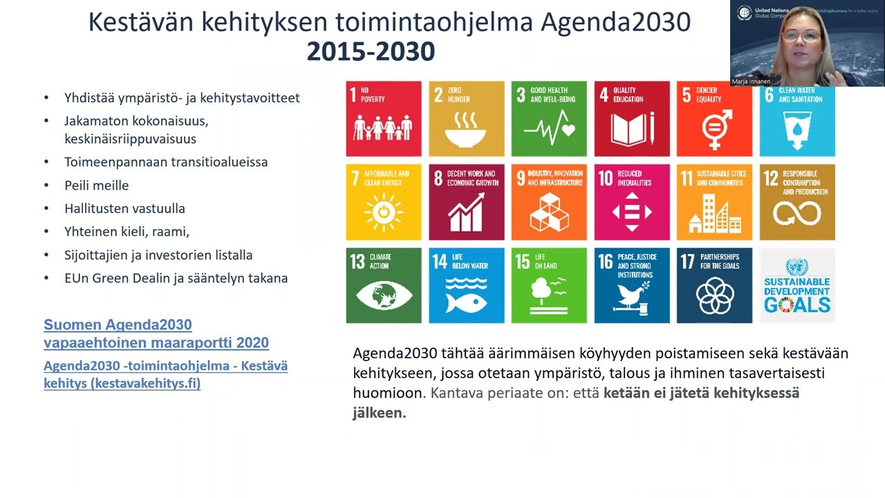 Vastuullisuus -sarjan webinaari: Kestävän kehityksen tavoitteet yritysvastuun ytimessä