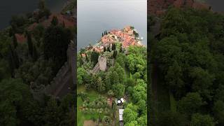 Great Views From The Top Of This #Caslte #Varenna #Castellodivezio #Castles #Lagodicomo #Drone