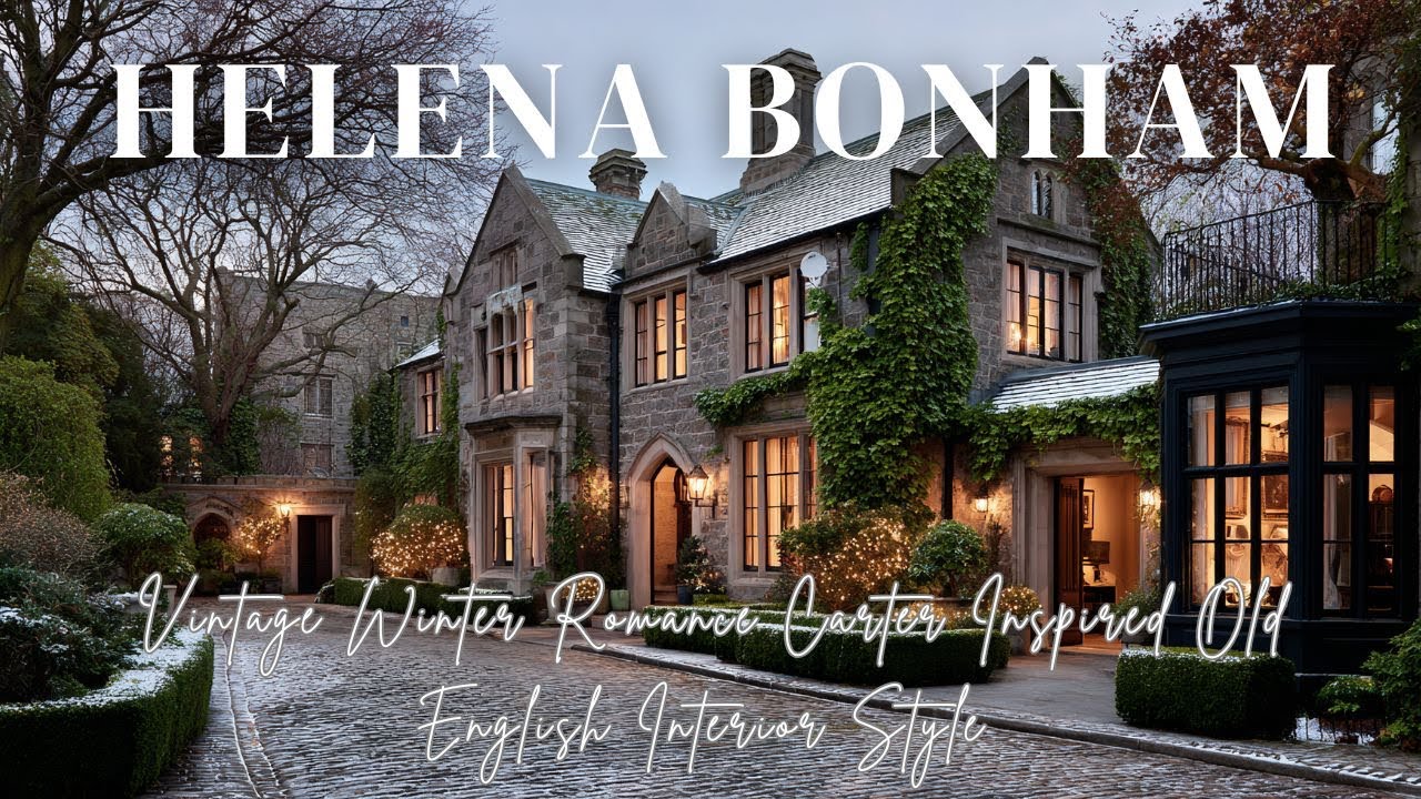 Винтажный зимний романс в стиле Хелены Бонэм Картер, вдохновлённый староанглийским стилем интерьера