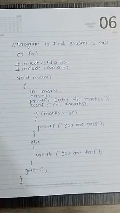 write a c program to check students pass or fail|| c programming ||# ...