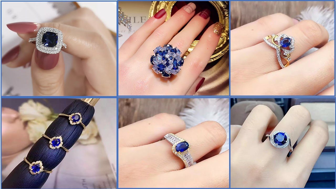 Designer Gold Sheen Sapphire Ring