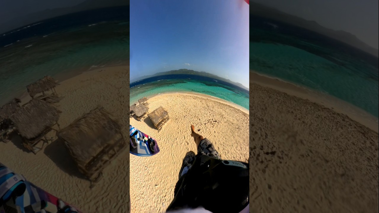 Crazy jump over an island