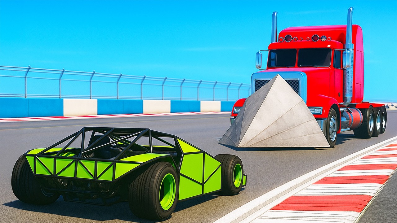 MASINA RAMPA vs CAMION RAMPA in GTA5!