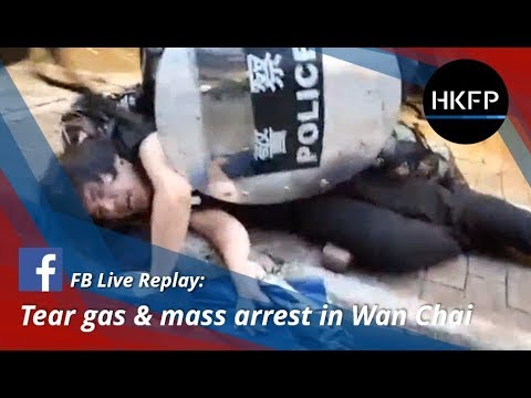 pressed cafe FB Live Replay: Mass arrests, tear gas, Molotovs in Wan Chai