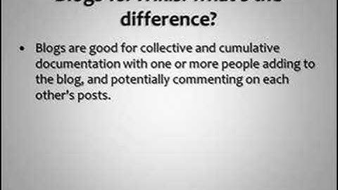 Blogs & Wikis-Part 1