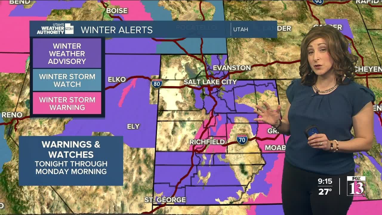 Winter storm continues - Sunday night forecast - YouTube