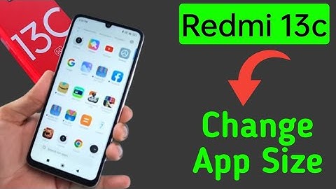 Redmi 13c app size kaise change kare, how to change app corner size in redmi 13c, app size settings