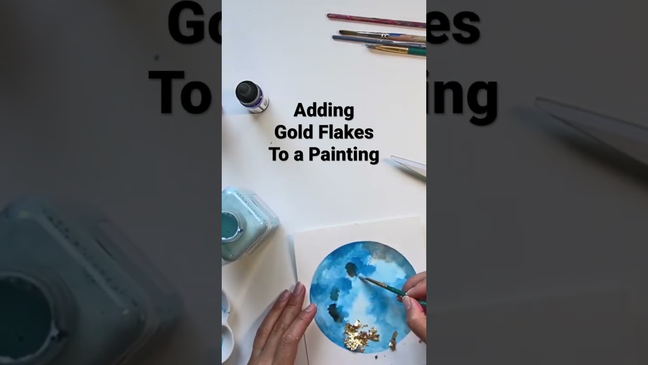 Trying Gold Leaf for the first time on a Watercolor Painting 