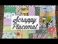 Scrappy quilted placemat - how to sew scraps- quilted kitchen- Make it yourself-easy sewing project