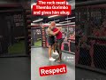 The rock meets Themba Gorimbo and surprises him with hug#trending