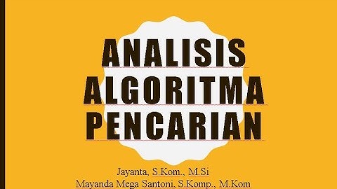 [Pertemuan 5] Analisis Algoritma   Algoritma Searching