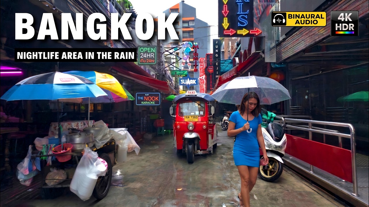 Bangkok, Thailand | Audio | Regnpromenad 4K