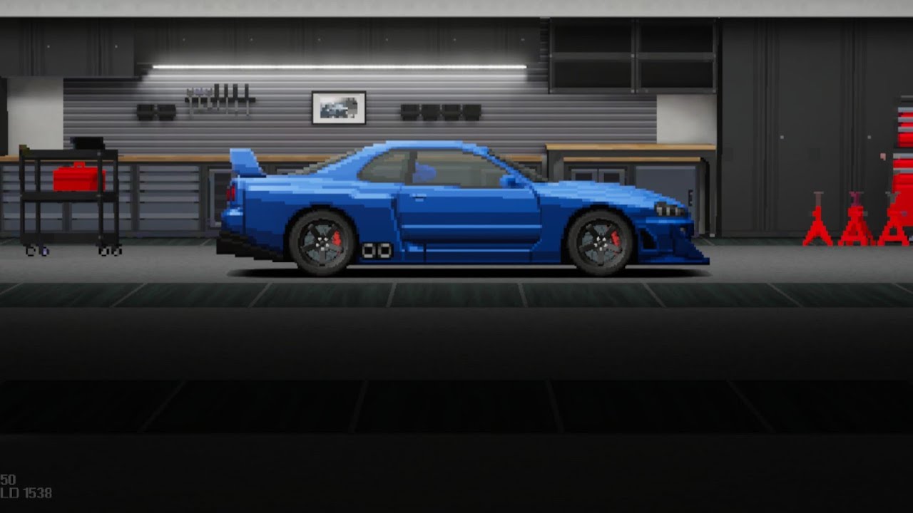 Pixel Car Racer R34 Gtr Apex Racer Pixel Cars - Nissan Skyline R34 GT-R M·spec Nür '02 Gameplay ...