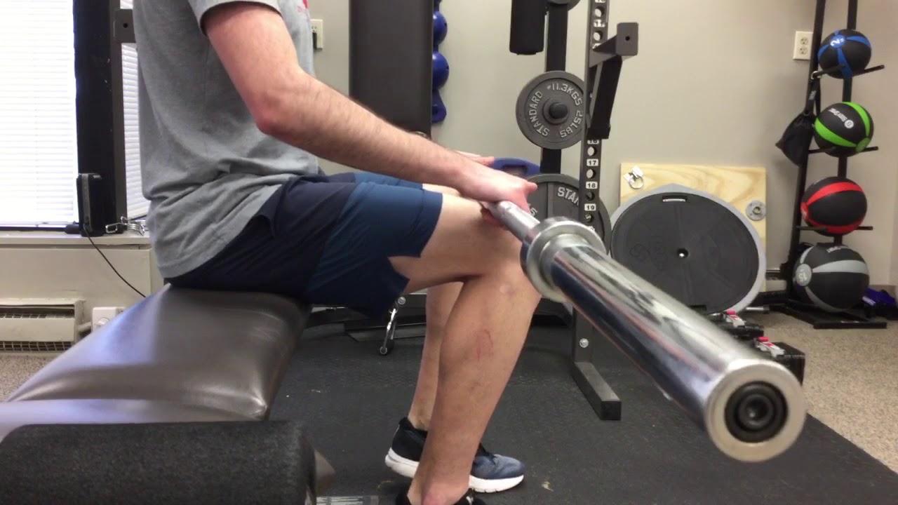 Seated B/L Soleus Raise - Barbell - YouTube