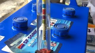 How to check specific gravity of battery using Hydrometer.