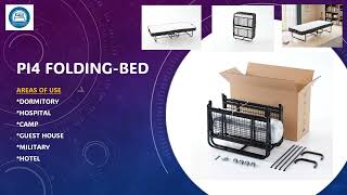 Pi4 foldingbed - Pi2 foldingbe, orthomatt, portable bed, guestbed, hotelbed, compactbed
