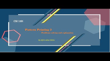 Pattern Printing - Part 2 | CSE 110 - C Programming