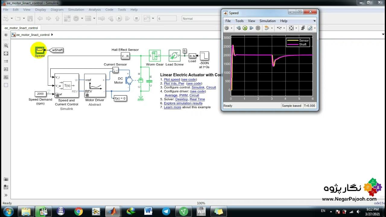 Linear Electric Actuator with Control Simulink MATLAB YouTube