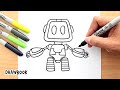 How to draw boogie bot  poppy playtime game