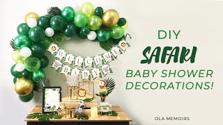 DIY Jungle Safari Baby Shower Decorations Boy | All you need is in ONE kit with free downloadable!