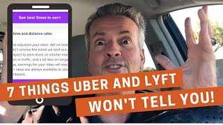 7 Things Uber and Lyft Won't Tell You About Rideshare Driving!!!