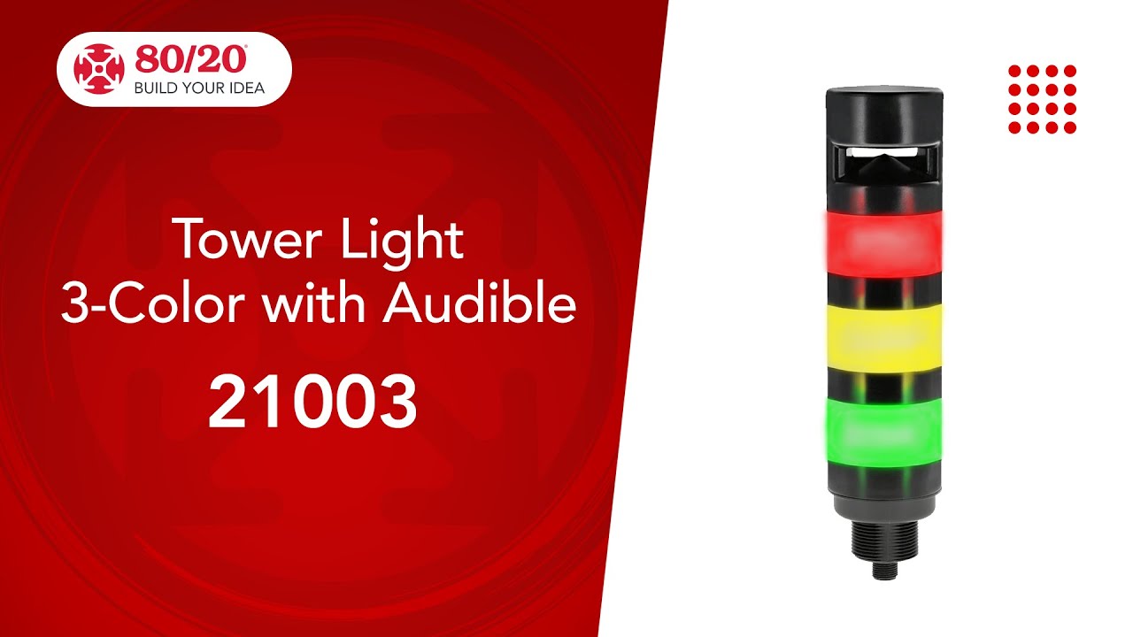 80/20: 3 Color Andon Light with Audible (21003) - YouTube