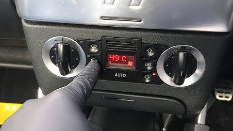 Audi TT climate control codes 49c hidden menu