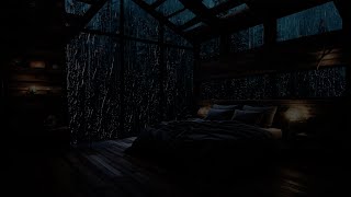 Sleep Right Away with Sounds Loud Rainstorm and Strong Thunder on Window in Forest - Beat Insomnia