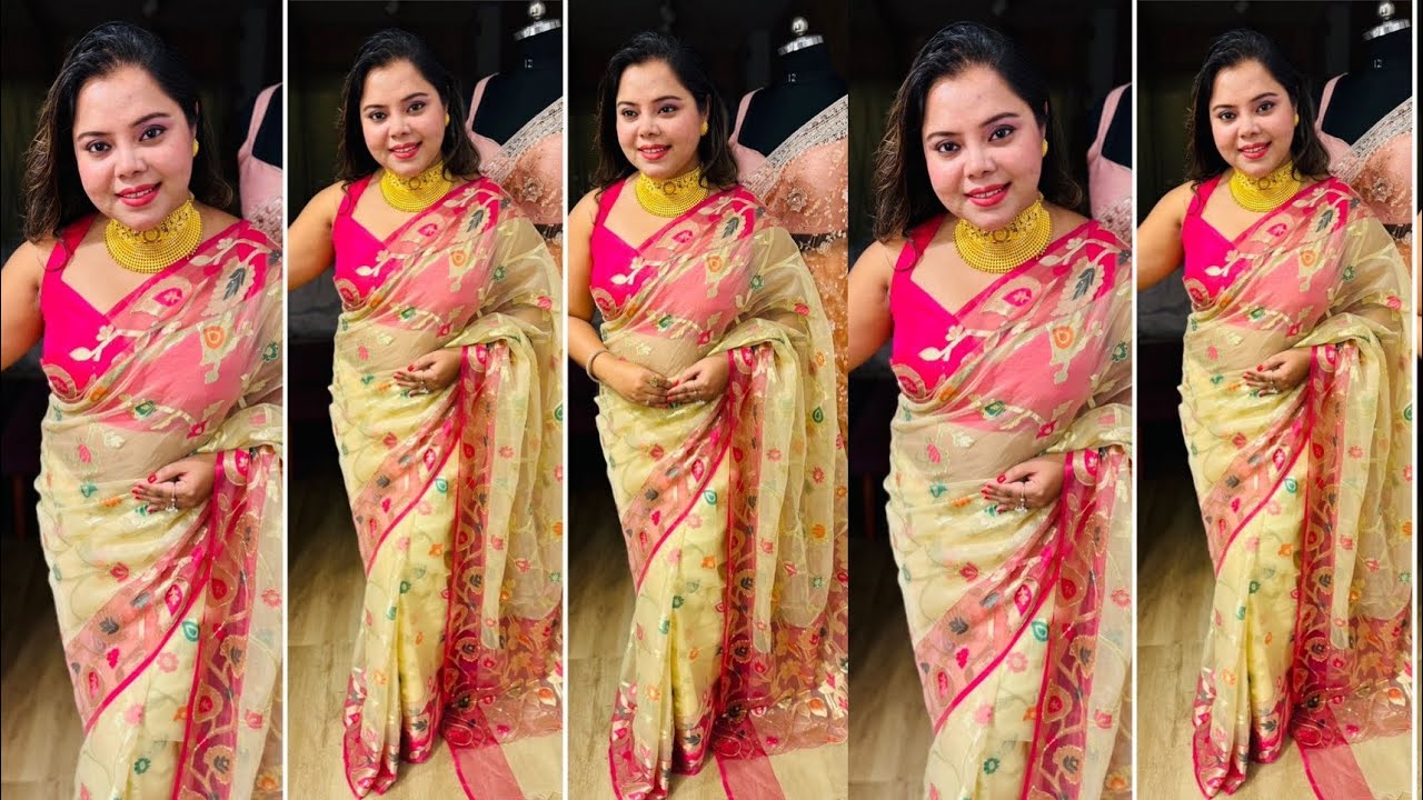 Offer price rs 1995🌸 muslin jamdani saree cutdana hand embroidery work🌸 Booking No 7003784526🌸