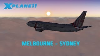 X-Plane 11 Mel-Syd Boeing 737-800 Zibo Despegando Sin Crono