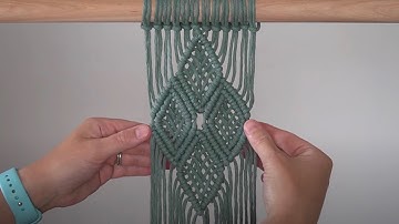 DIY Macrame Tutorial - Leaf Diamond Pattern!