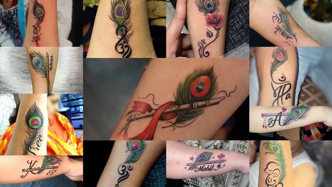 Tattoo Trippers - Name tattoo with Peacock Feathers Tattoo... | Facebook