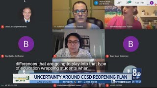 CCSD Board of Trustees discusses reopening plan, uncertainty as vote looms