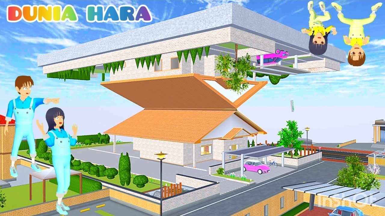 Hah? Rumah Yuta Mio Terbalik 😱 Semua Yang Dalam Rumah Terbalik Yuta Panik | Sakura School Simulator