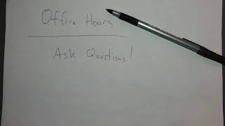Math 406 - Office Hours 1