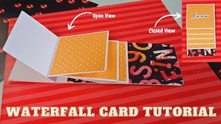 How to make Waterfall Card | Waterfall Card Tutorial | Scrapbook Element Tutorial