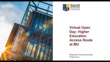 Maynooth University Virtual Open Day November 2021 HEAR presentation