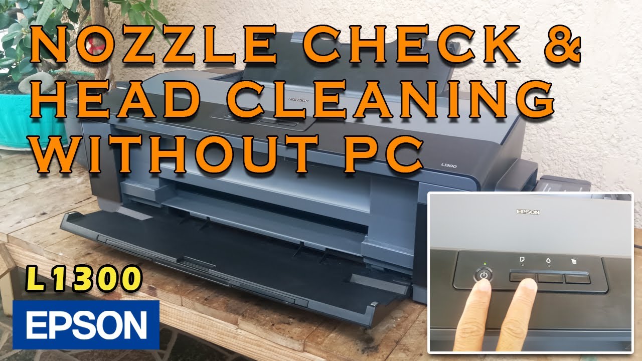EPSON L1300 EASY NOZZLE CHECK & HEAD CLEANING WITHOUT PC (Tagalog